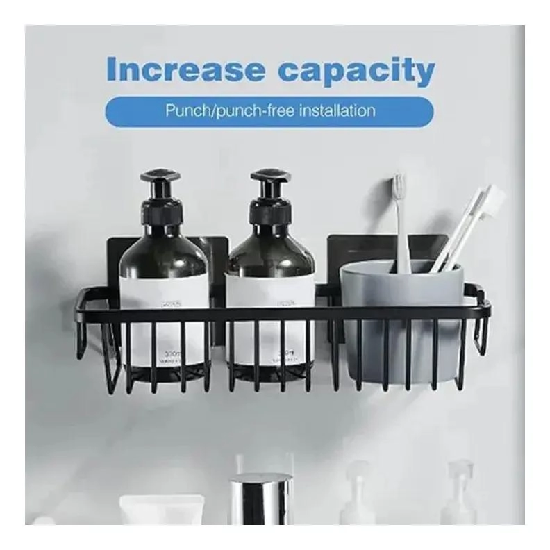 ORGANIZADOR DE DUCHA ADHESIVO DE ACERO INOXIDABLE - 2