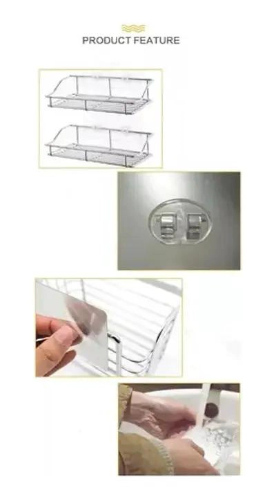 ORGANIZADOR DE DUCHA ADHESIVO DE ACERO INOXIDABLE - 5
