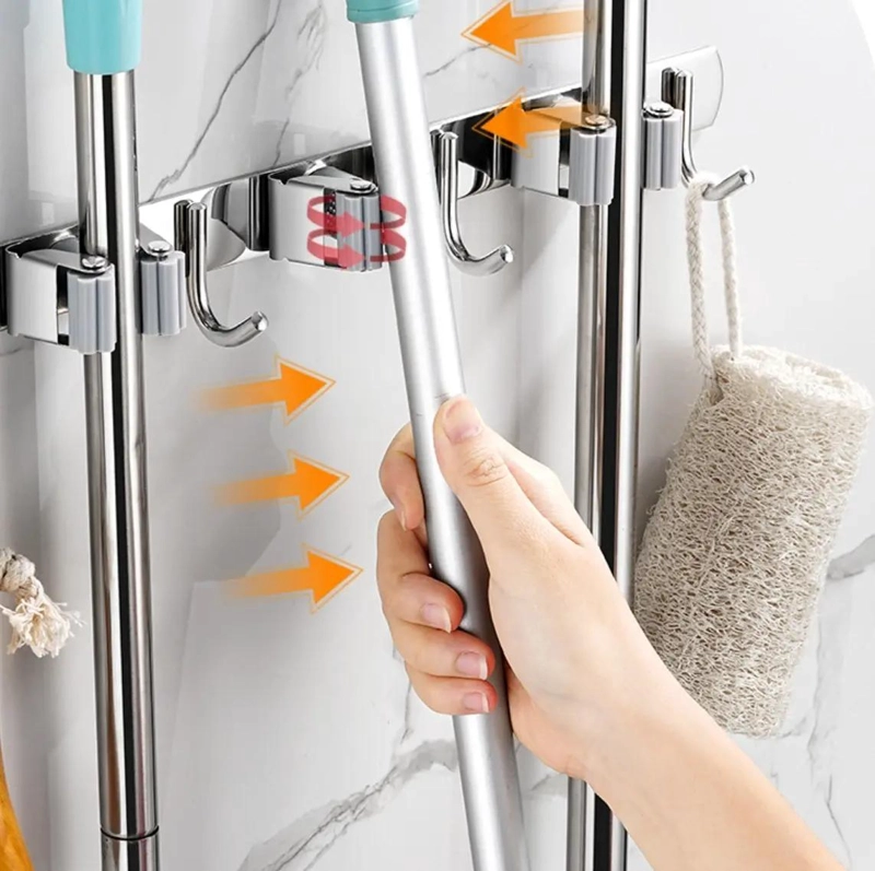 ORGANIZADOR DE BAÑO DE PARED SIN PERFORACION - 4