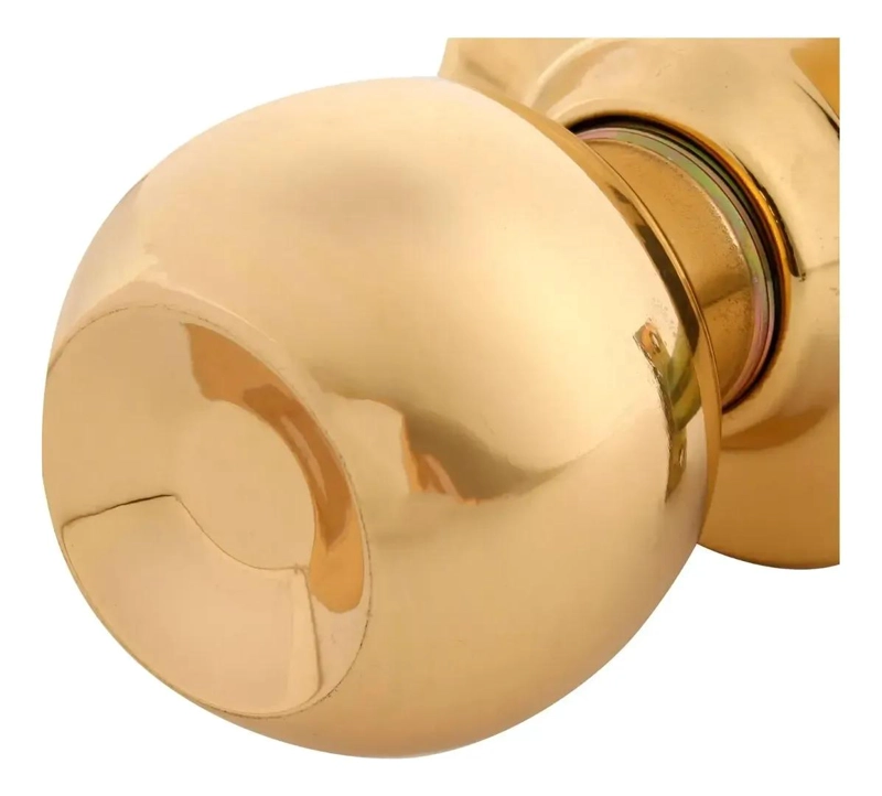 CERRADURA CILINDRICA SIMPLE PASO BRONCE PULIDO - 5