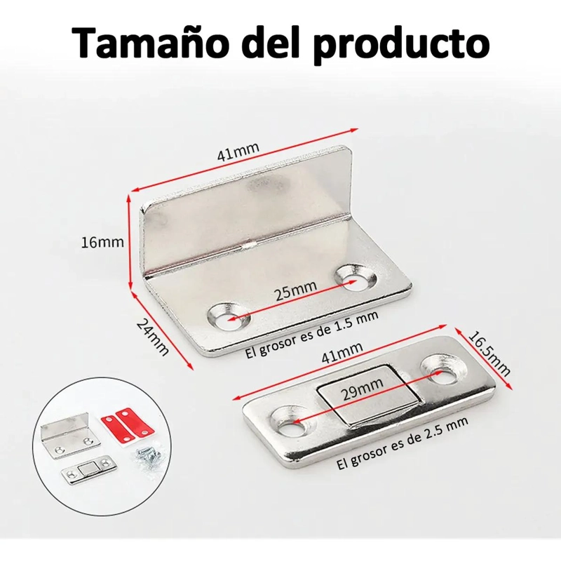 PACK 15 CERRADURAS DE IMAN PARA MUEBLES Y CAJONES - 2
