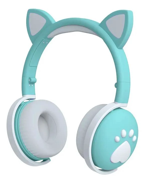 AUDIFONOS BLUETOOTH INALAMBRICOS CON DISEÑO DE GATO Y LUCES - 1