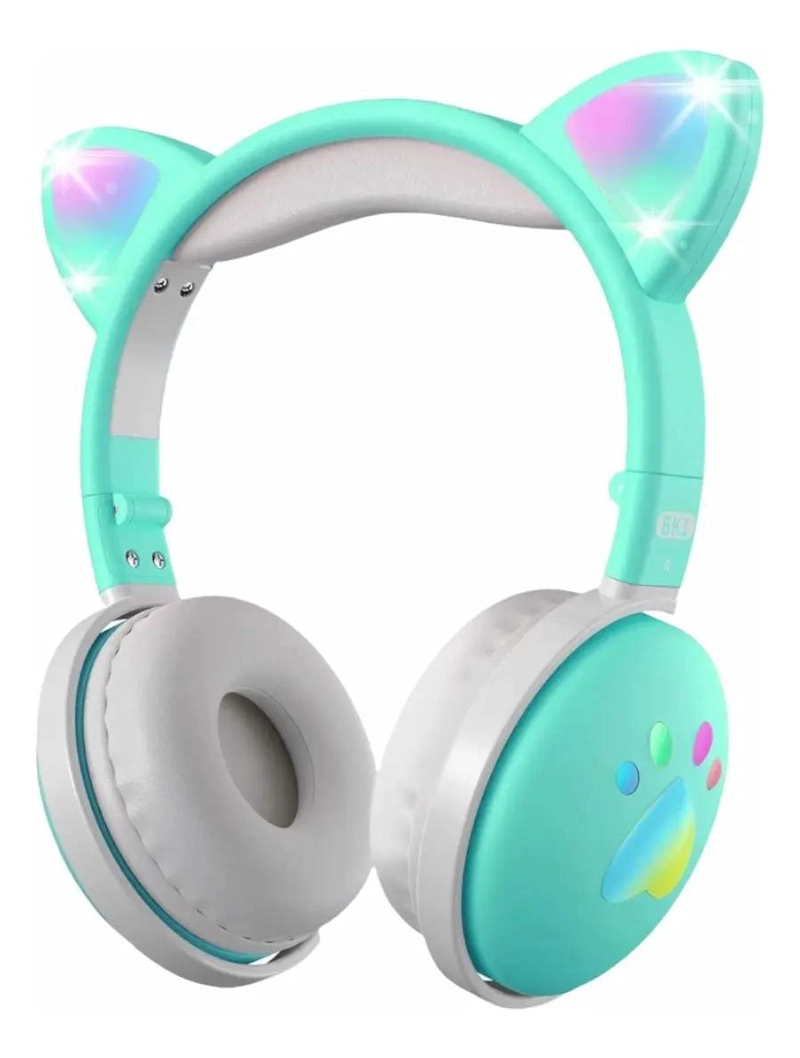 AUDIFONOS BLUETOOTH INALAMBRICOS CON DISEÑO DE GATO Y LUCES - 3