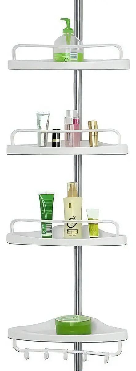 ORGANIZADOR ESQUINERO PARA DUCHA DE 4 PISOS AJUSTABLE - 1