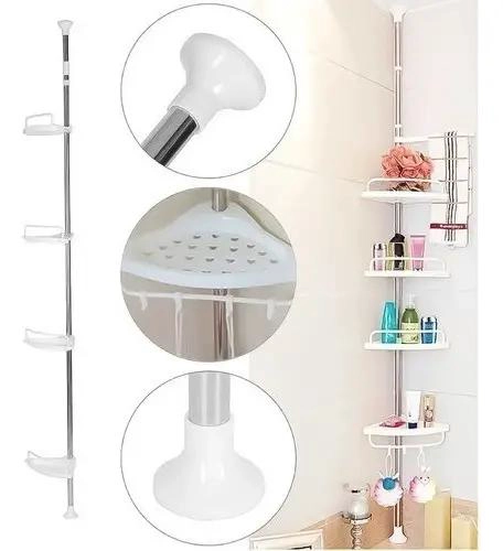 ORGANIZADOR ESQUINERO PARA DUCHA DE 4 PISOS AJUSTABLE - 2