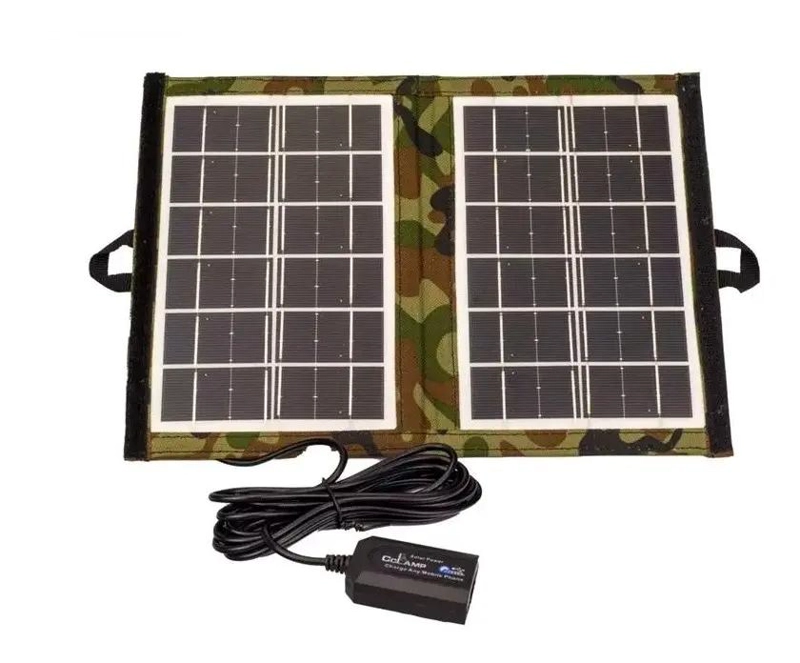 PANEL SOLAR PORTATIL 7W 6V CON PUERTO USB - 5