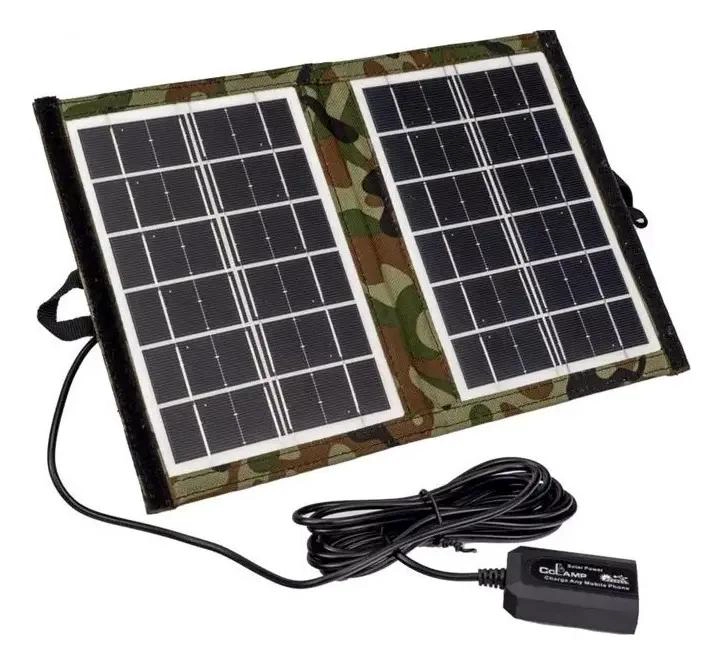PANEL SOLAR PORTATIL 6V 7W CON PUERTO USB - 1
