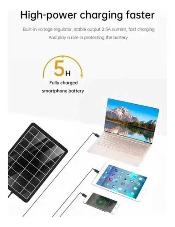 PANEL SOLAR PORTATIL 15W 16V PARA CAMPING Y EMERGENCIAS - 4