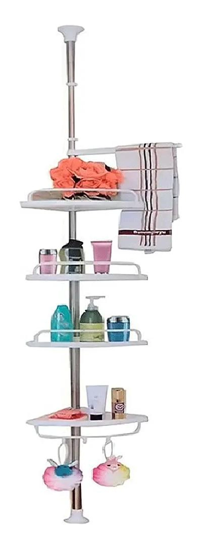 ORGANIZADOR ESQUINERO PARA BAÑO 4 PISOS AJUSTABLE - 1