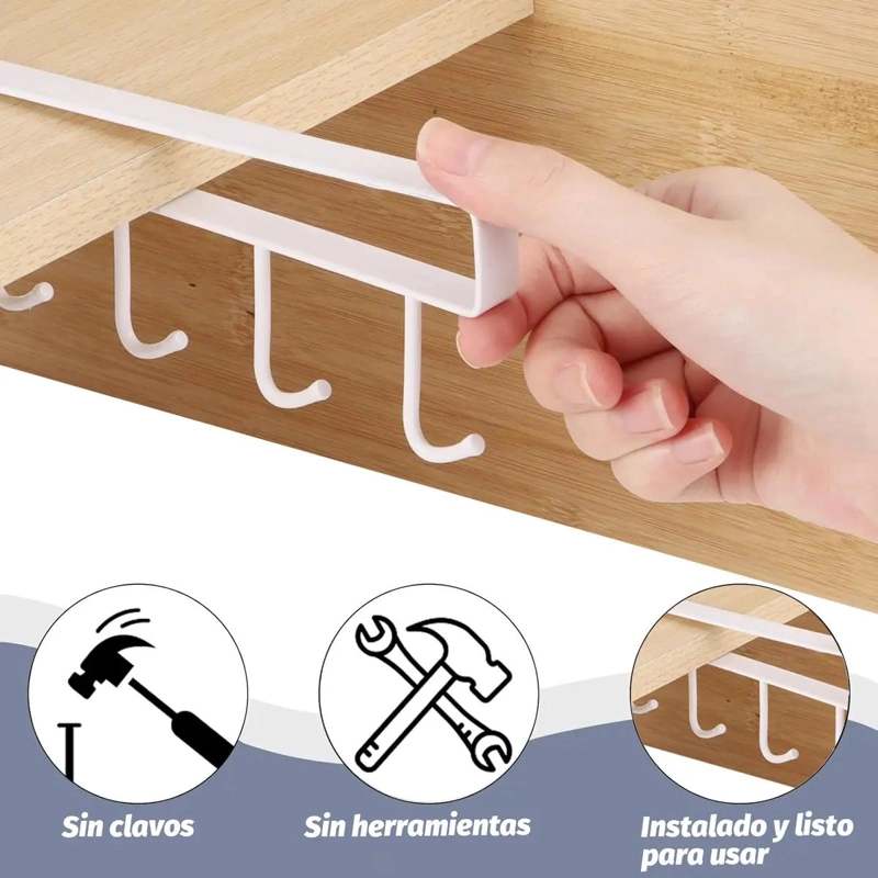 SET 4 GANCHOS COLGANTES PARA COCINA Y BAÑO - 4