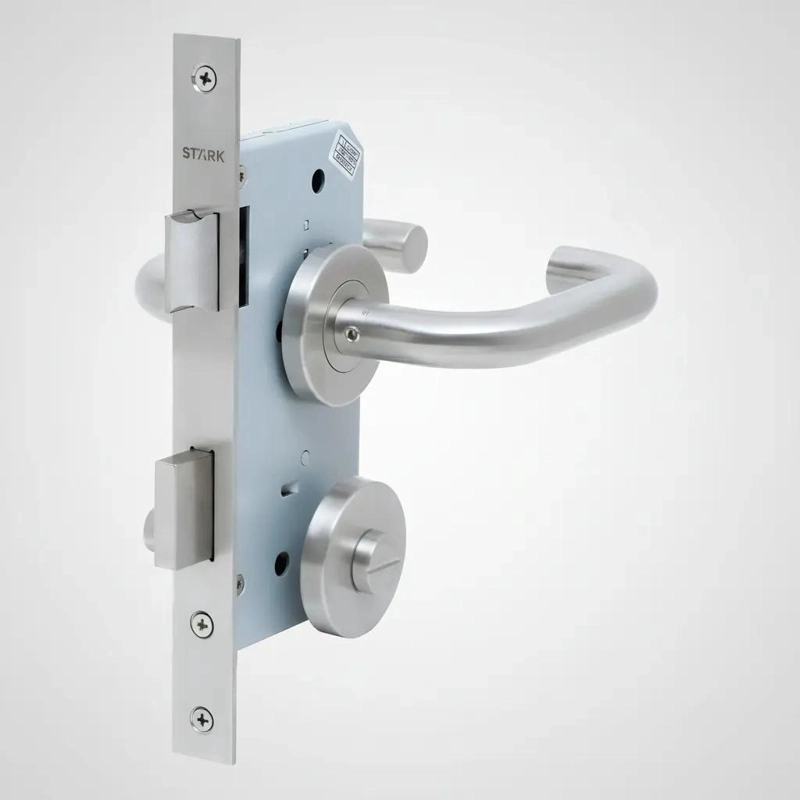KIT CERRADURA EMBUTIR BAÑO SEGURIDAD RANURA EMERGENCIA - 3
