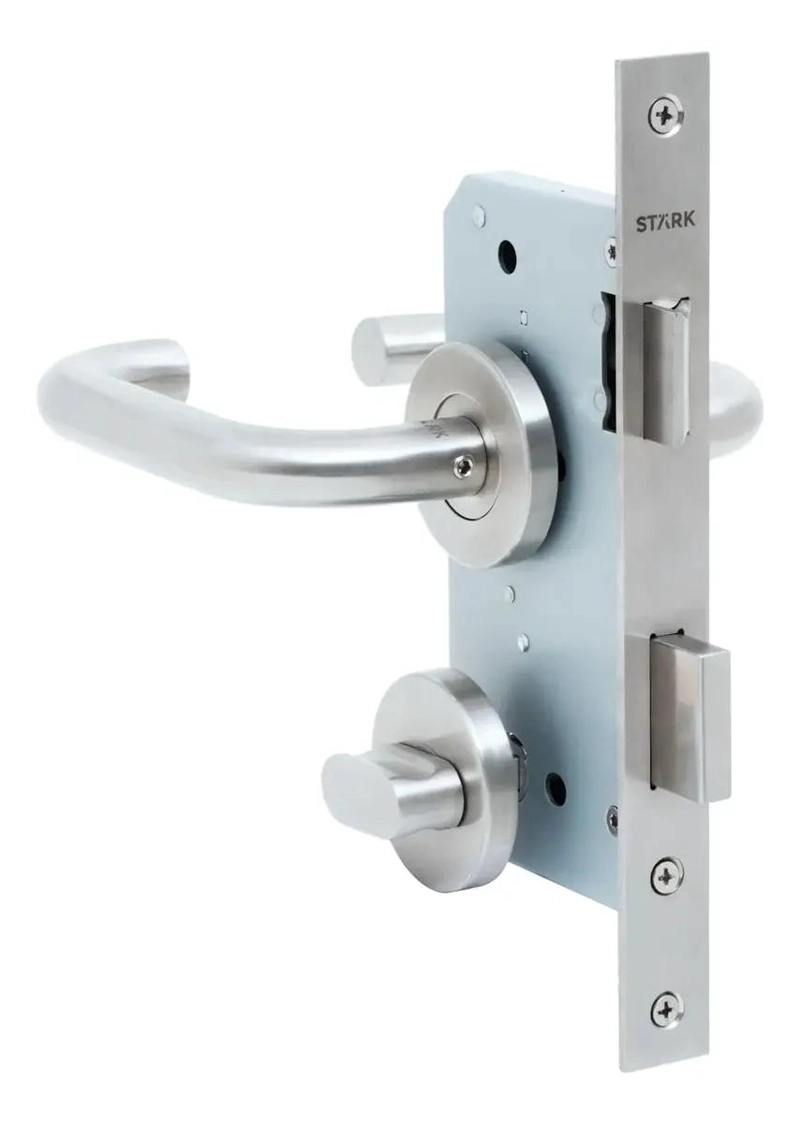 KIT CERRADURA EMBUTIR BAÑO SEGURIDAD RANURA EMERGENCIA - 4