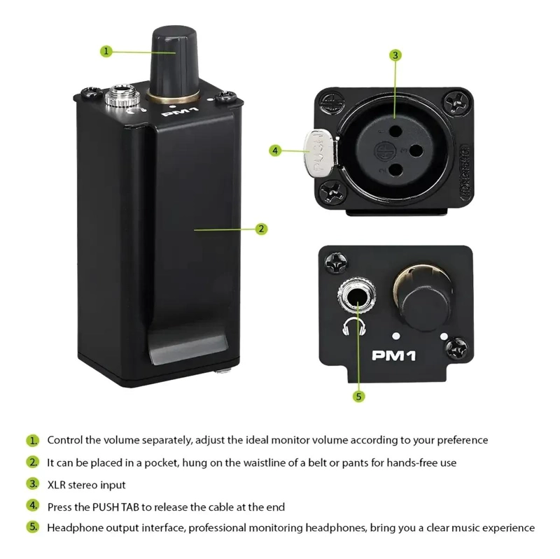AMPLIFICADOR DE VOLUMEN PARA AUDIFONOS IN-EAR MONITOR - 4