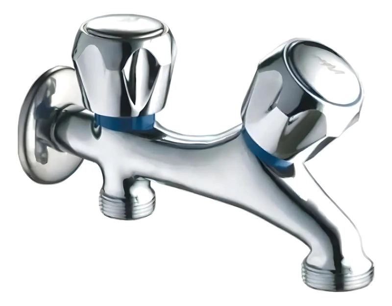 LLAVE PARA LAVADORA Y JARDIN CON 2 SALIDAS 3/4 - 1