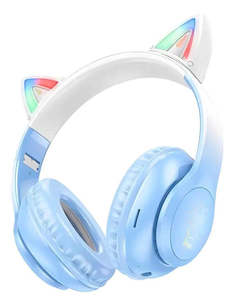 AUDIFONOS BLUETOOTH INALAMBRICOS W42 COLOR AZUL - 1