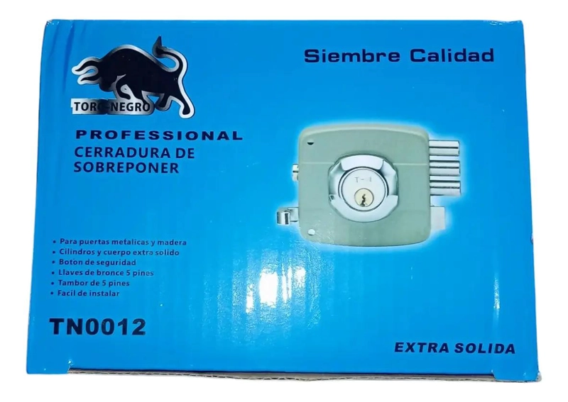 CERRADURA TAMBOR 5 PINES GRIS CROMADO - 5