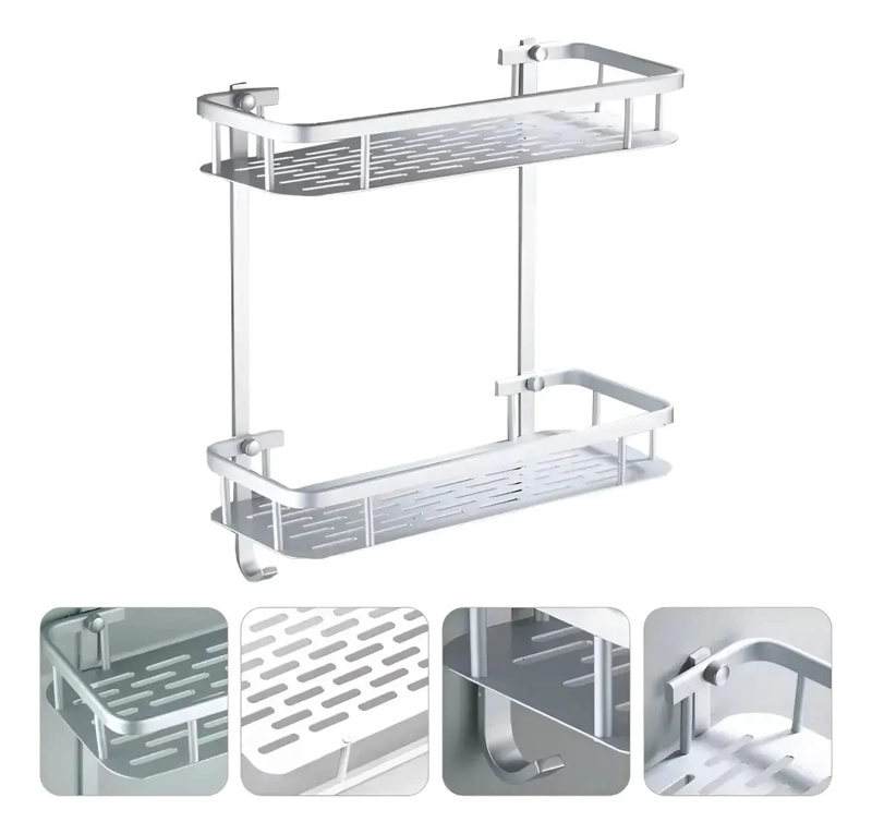 ORGANIZADOR DE DUCHA CON REPISA PARA BAÑO - 1