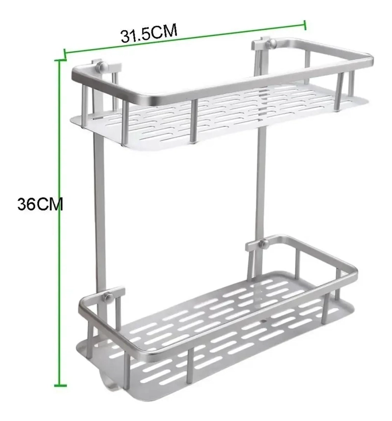 ORGANIZADOR DE DUCHA CON REPISA PARA BAÑO - 4