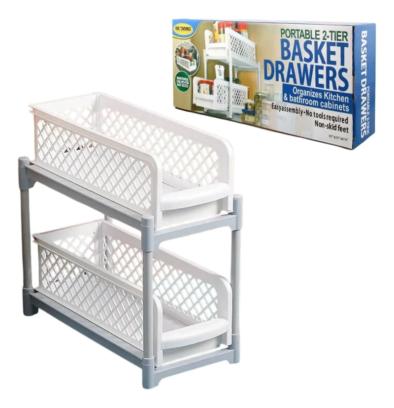 ORGANIZADOR DE 2 NIVELES MULTIUSO PARA COCINA Y BAÑO - 1