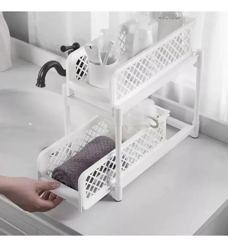 ORGANIZADOR DE 2 NIVELES MULTIUSO PARA COCINA Y BAÑO - 2