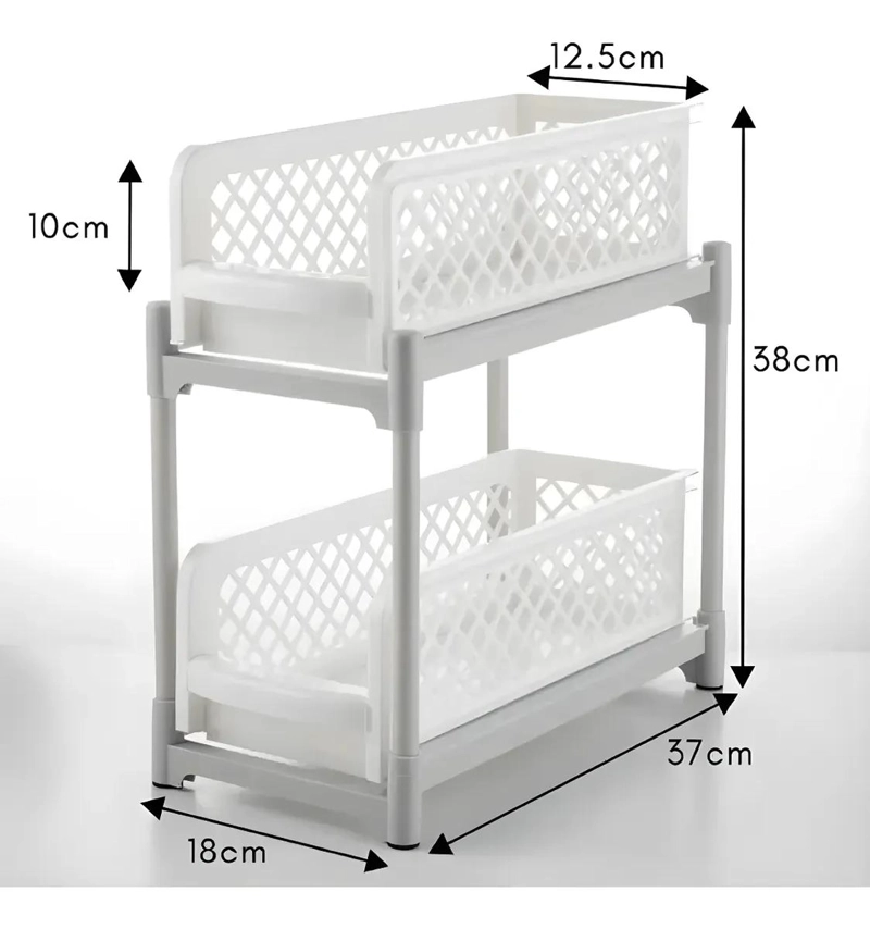 ORGANIZADOR DE 2 NIVELES MULTIUSO PARA COCINA Y BAÑO - 3