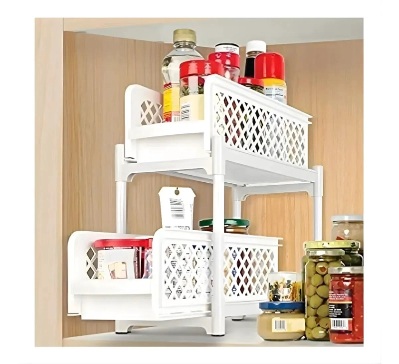 ORGANIZADOR DE 2 NIVELES MULTIUSO PARA COCINA Y BAÑO - 4
