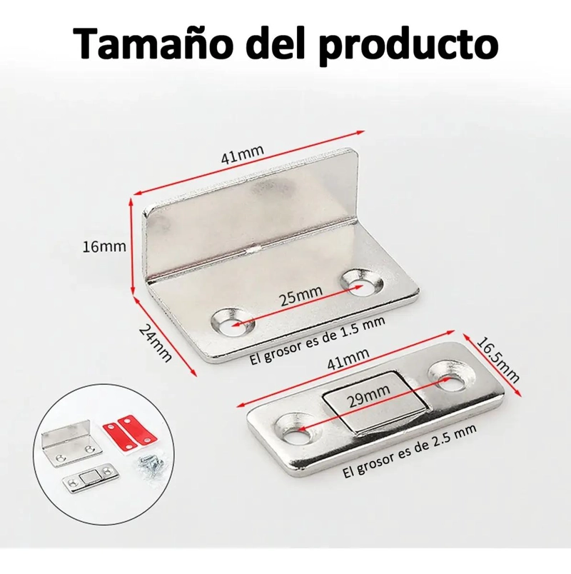 CERRADURA DE IMAN FUERTE PARA MUEBLES Y CAJONES 15 UNID - 2