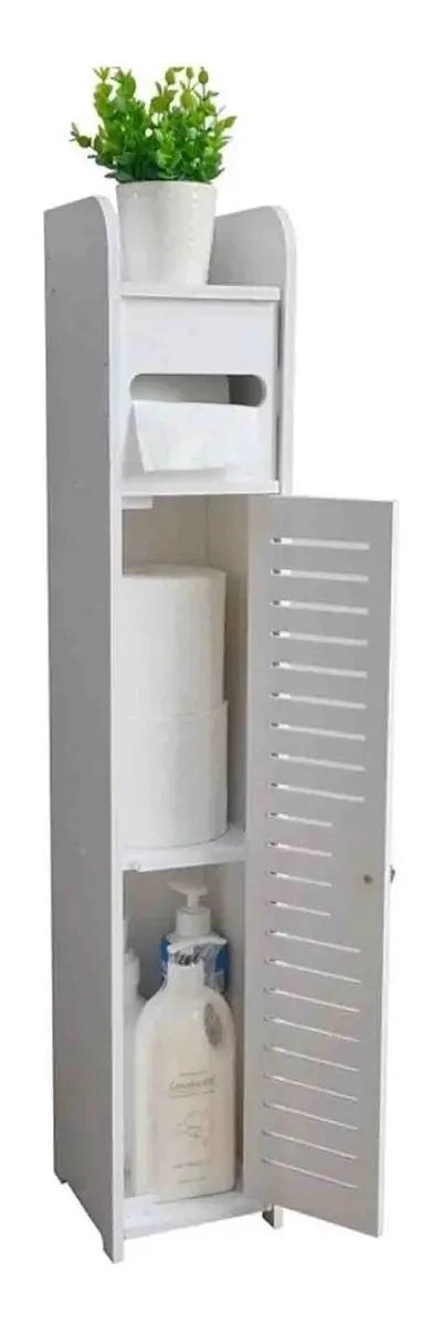 GENÉRICO ESTANTE DE BAÑO DELGADO CON PORTA PAPEL Y ACCESORIOS