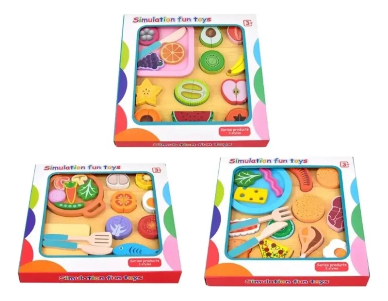 JUEGO DIDACTICO CORTA FRUTAS DE MADERA PARA NIÑOS - 3