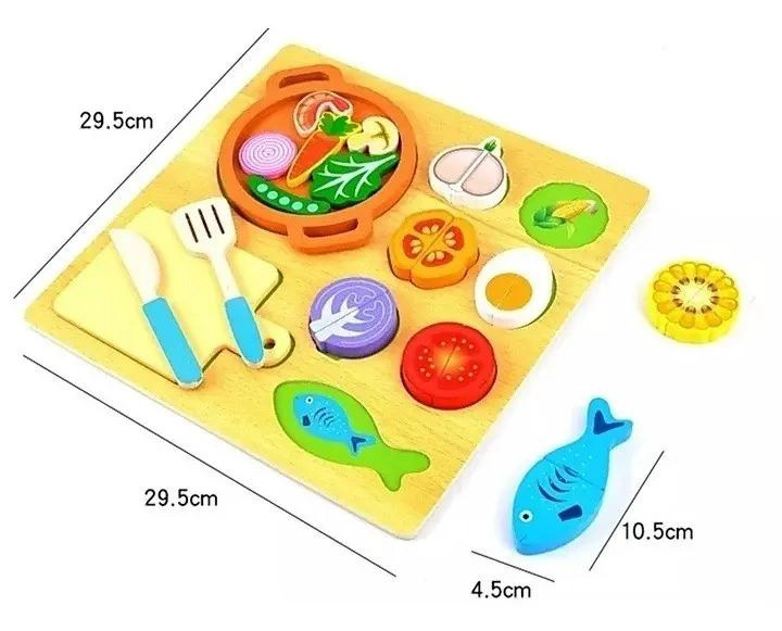 JUEGO DIDACTICO CORTA FRUTAS DE MADERA PARA NIÑOS - 5