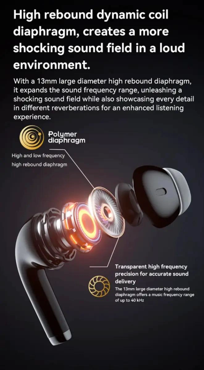 AUDIFONOS INALAMBRICOS BLUETOOTH 5.3 CON MICROFONO Y LED - 3