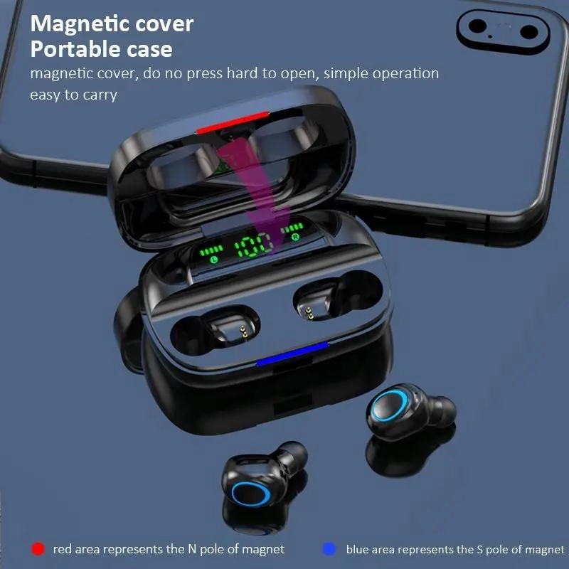 MANOS LIBRES BLUETOOTH TWS S11 CON ESTUCHE DE CARGA 2200M - 4