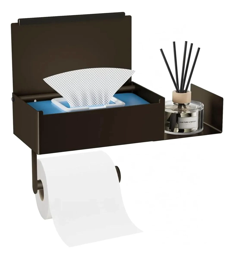GENÉRICO PORTA SOPORTE METALICO PARA PAPEL HIGIE NICO Y ORGANIZADOR