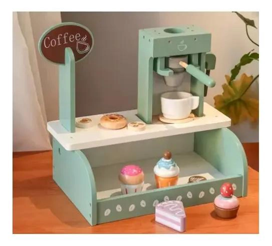 CAFETERA DE MADERA PARA JUEGO DE ROL INFANTIL - 5