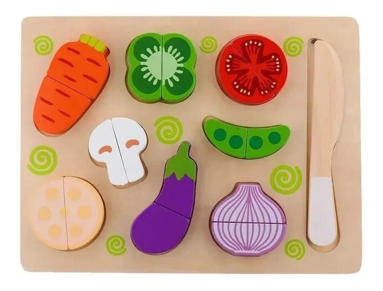 JUEGO DIDACTICO CORTA FRUTAS DE MADERA 14 PIEZAS - 3