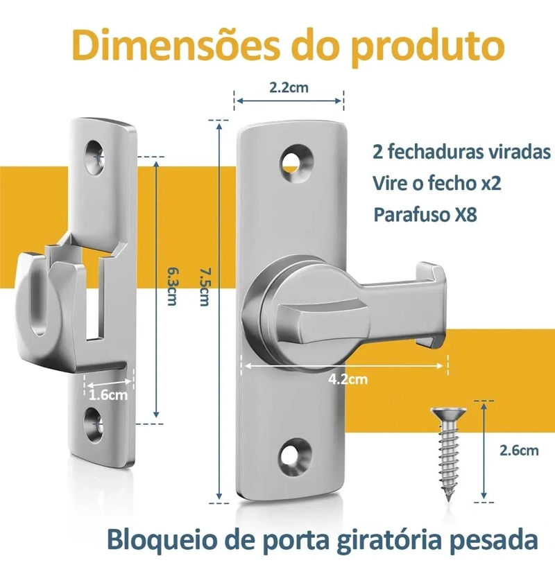 PACK 2 CERRADURAS PARA PUERTAS DE GRANERO 90 Y 180° - 2
