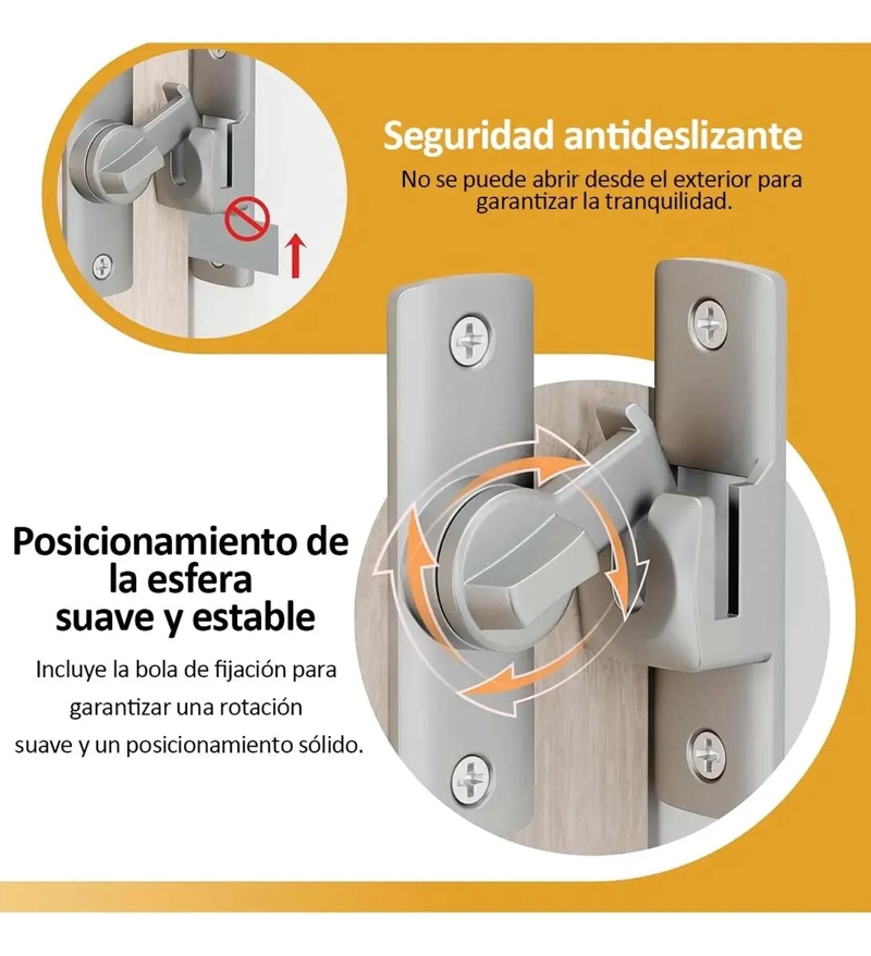 PACK 2 CERRADURAS PARA PUERTAS DE GRANERO 90 Y 180° - 4