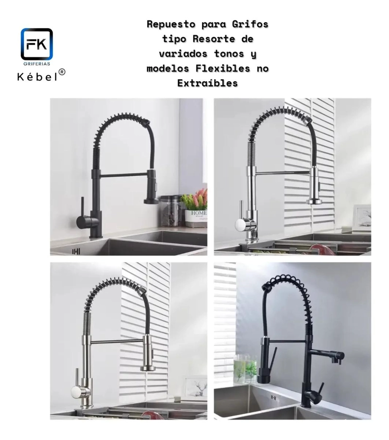 LLAVE MONOMANDO PROFESIONAL CON RESORTE FLEXIBLE - 5