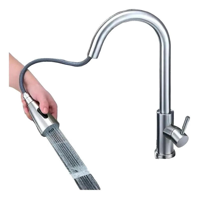 LLAVE MONOMANDO LAVAPLATOS EXTENSIBLE NIQUEL - 2
