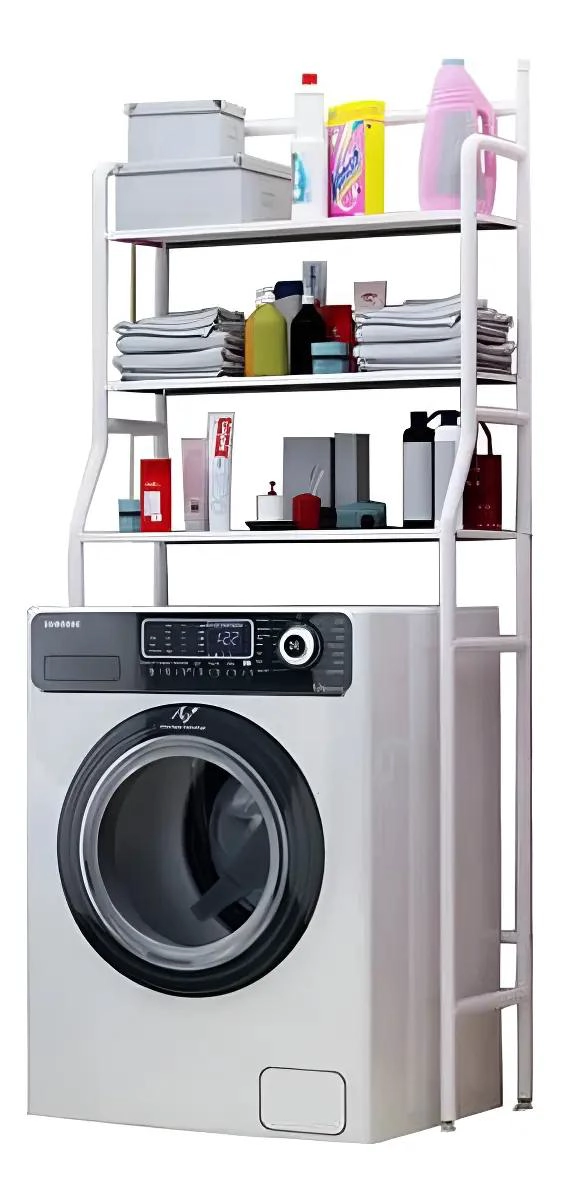 ORGANIZADOR METALICO PARA LAVADORA Y BAÑO 3 NIVELES - 1