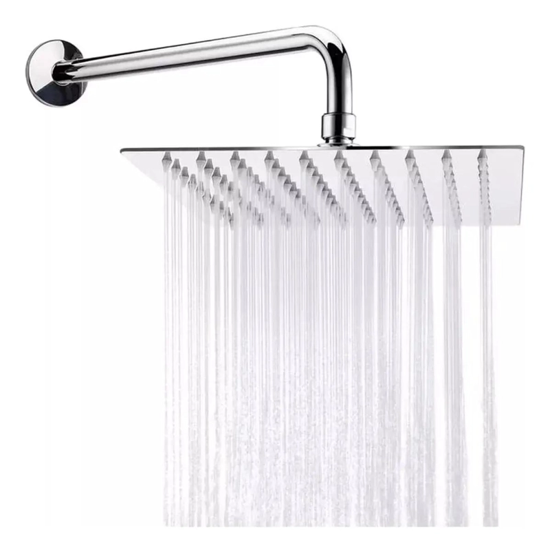 BRAZO DE DUCHA 40CM Y PLATO DE DUCHA 25CM ACERO INOX - 1