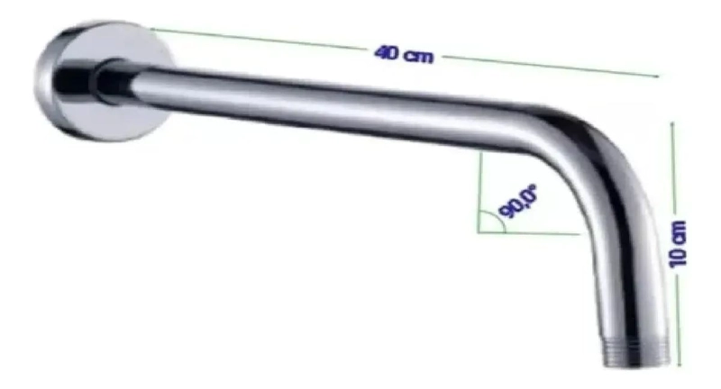 BRAZO DE DUCHA 40CM Y PLATO DE DUCHA 25CM ACERO INOX - 5
