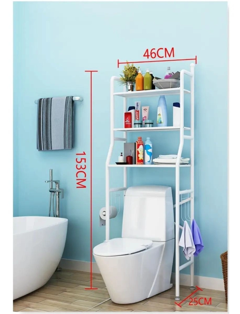 ORGANIZADOR ESTANTE PARA BAÑO ARMABLE BLANCO - 2