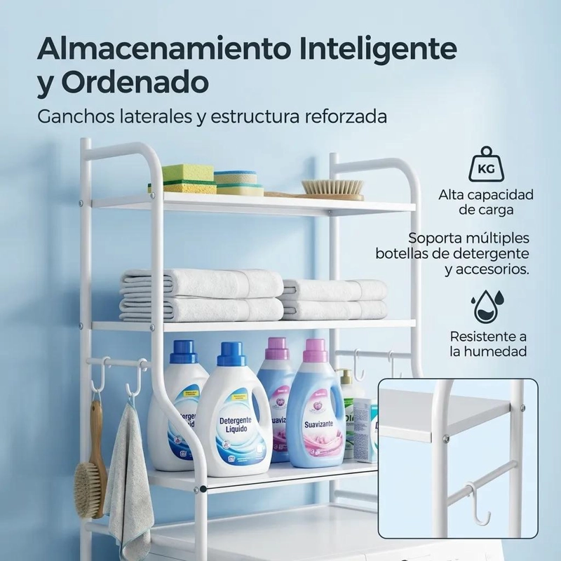 MUEBLE ORGANIZADOR PARA BAÑO CON 3 NIVELES - 4