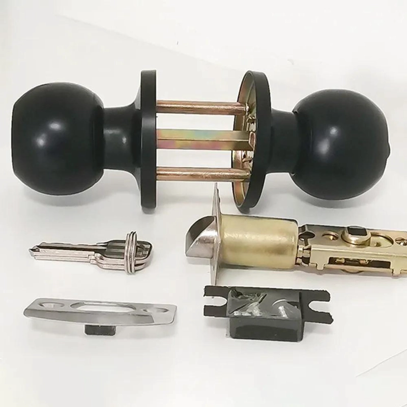 CERRADURA DE PERILLA BOLA PARA RECAMARA NEGRO MATE - 5