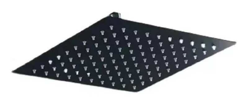 PLATO DE DUCHA CUADRADO ACERO INOXIDABLE 25CM NEGRO - 1