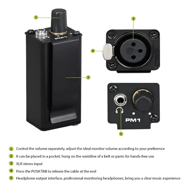 AMPLIFICADOR PARA AUDIFONOS INTRAURALES DE MONITOR - 4
