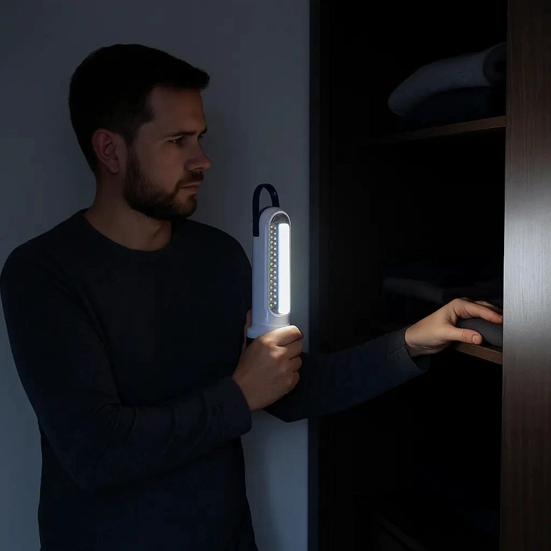 PACK 2 LAMPARAS DE EMERGENCIA 3 EN 1 CON LUZ LED Y CARGA - 2