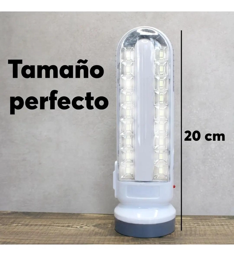 PACK 2 LAMPARAS DE EMERGENCIA 3 EN 1 CON LUZ LED Y CARGA - 3
