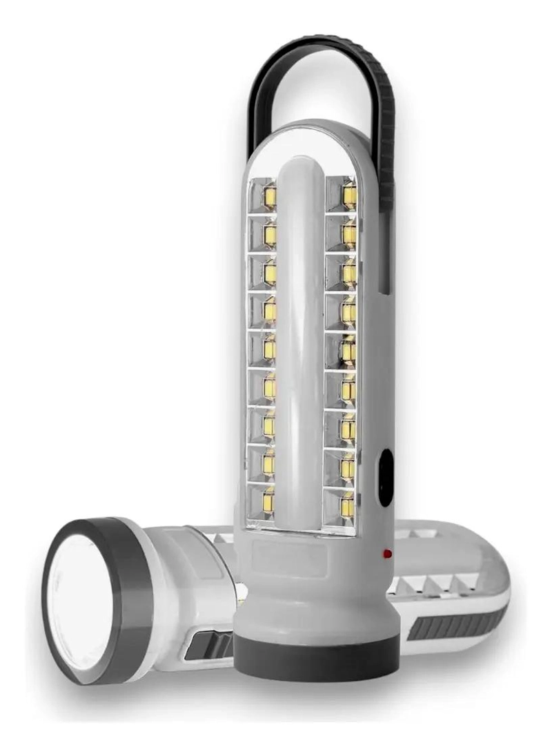 PACK 2 LAMPARAS DE EMERGENCIA 3 EN 1 CON LUZ LED Y CARGA - 4